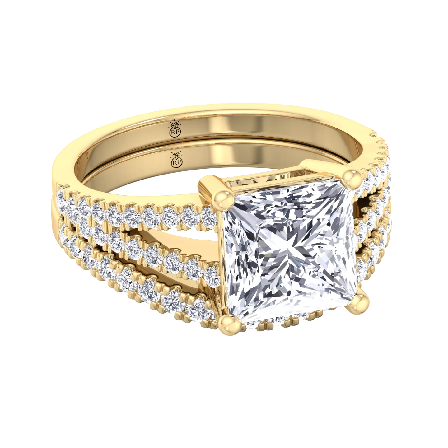 Dallas - Curved Pave Wedding Band (0.26 CT)