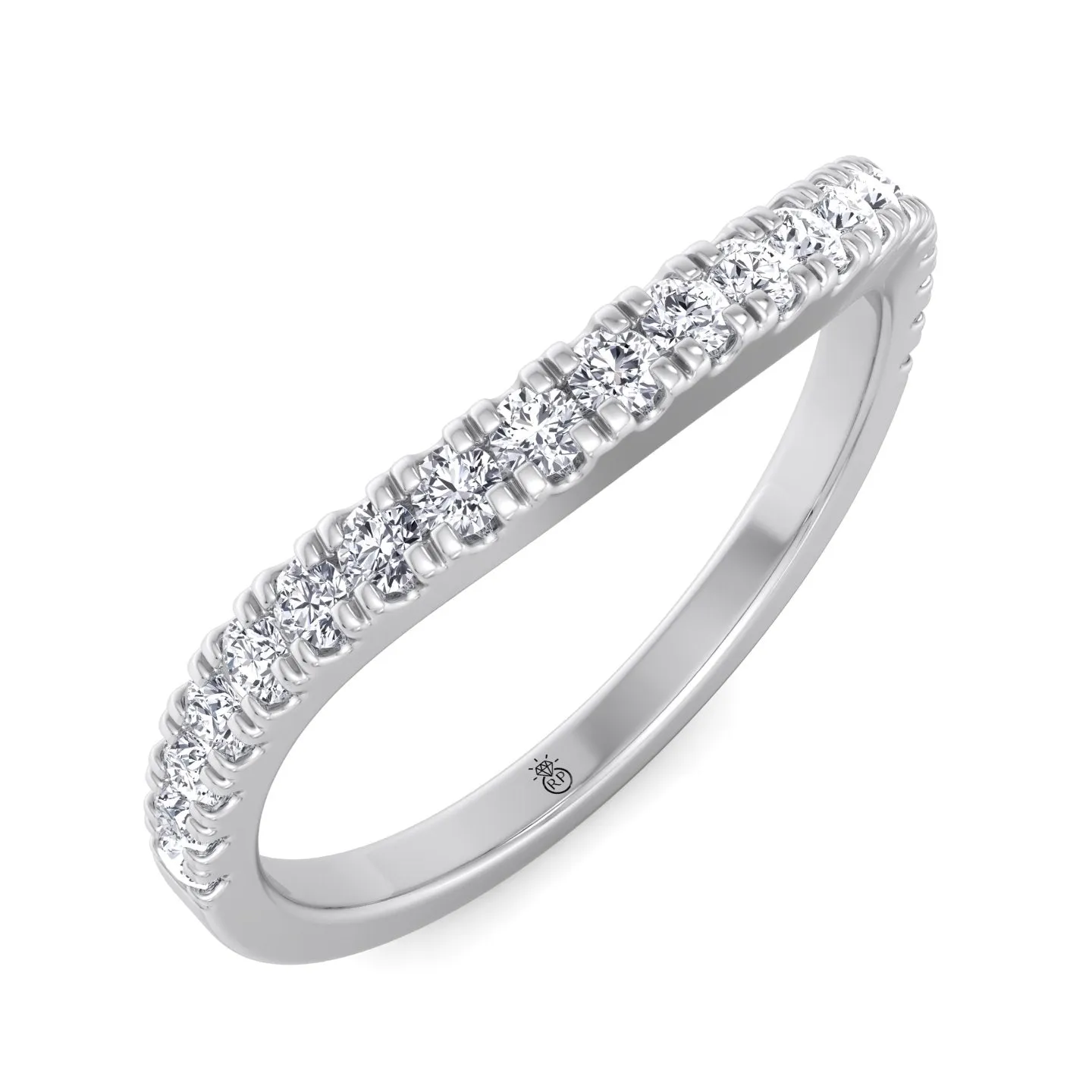 Dallas - Curved Pave Wedding Band (0.26 CT)