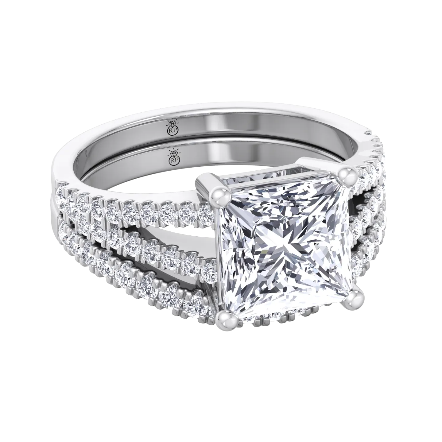 Dallas - Curved Pave Wedding Band (0.26 CT)