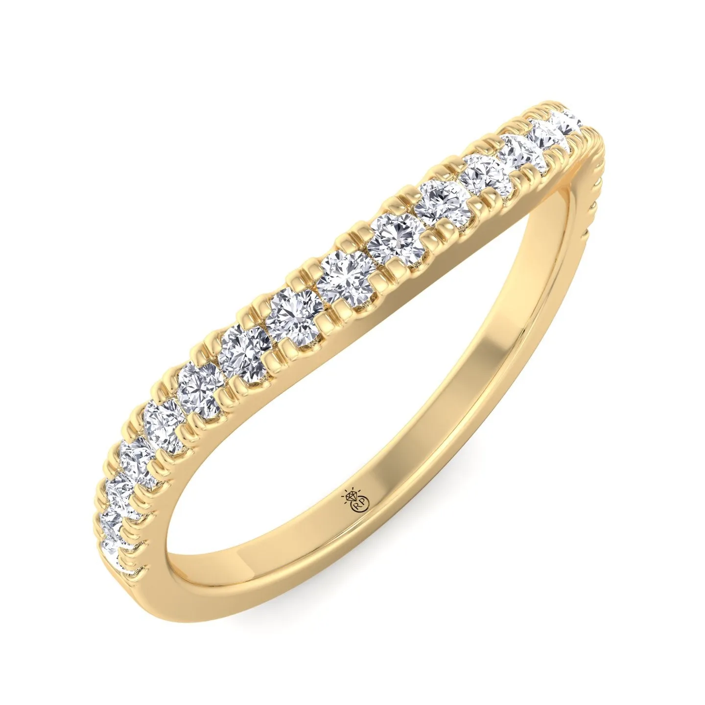 Dallas - Curved Pave Wedding Band (0.26 CT)