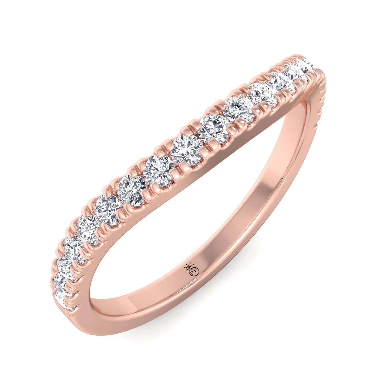 Dallas - Curved Pave Wedding Band (0.26 CT)