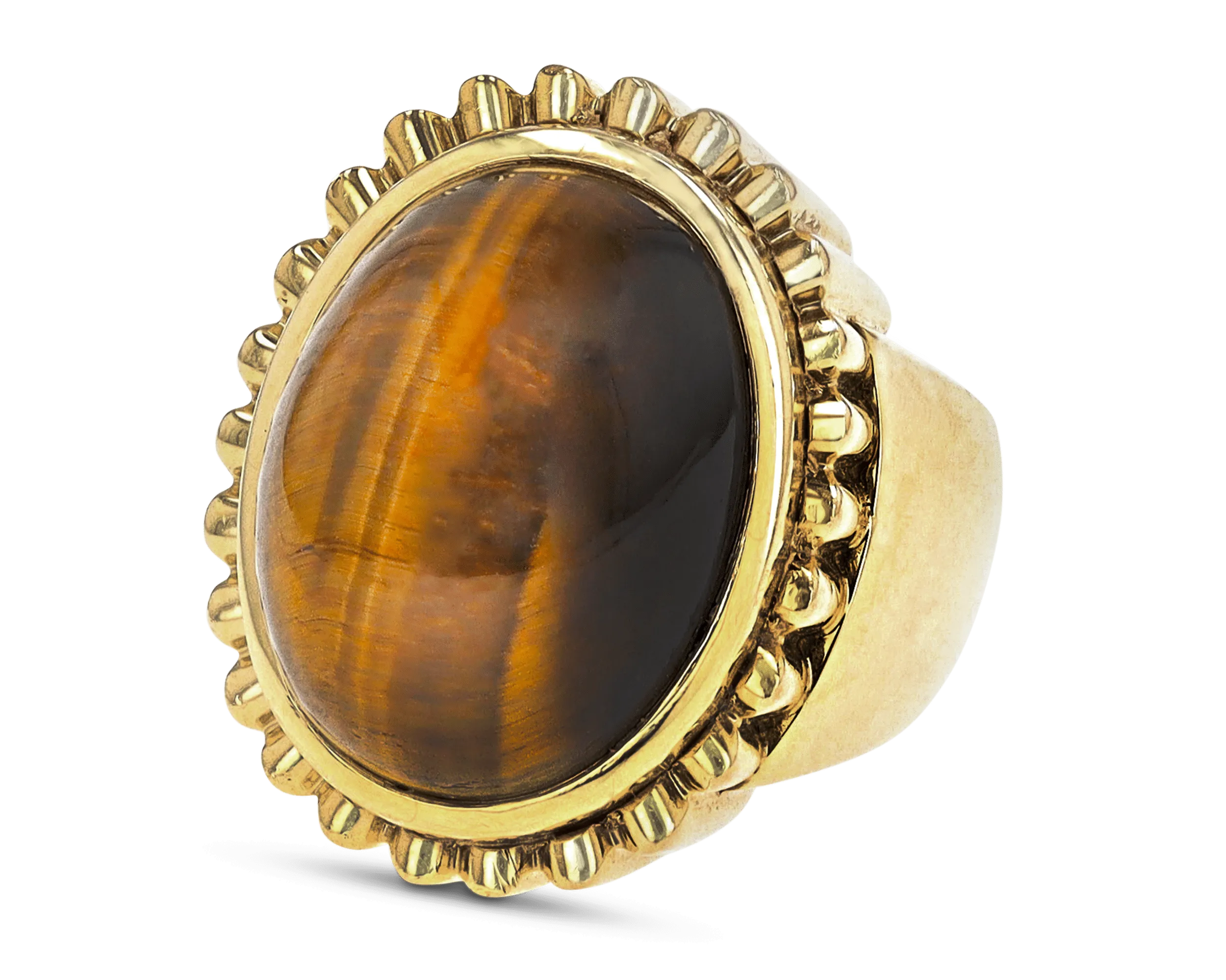 David Webb Tiger's Eye Dome Ring