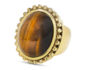 David Webb Tiger's Eye Dome Ring