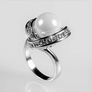 Deja Ribbon Wrap CZ Pearl Ring | 2ct