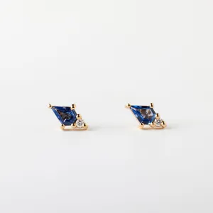 Dolly Earrings - Blue Sapphire   Diamond