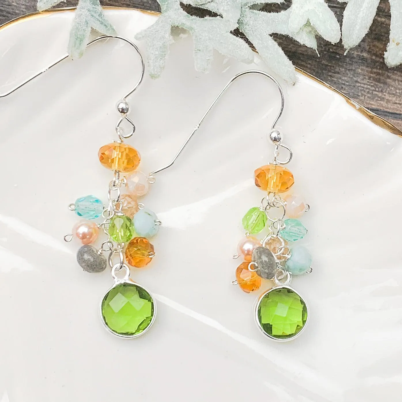 Elegant Gemstone Misha Earrings