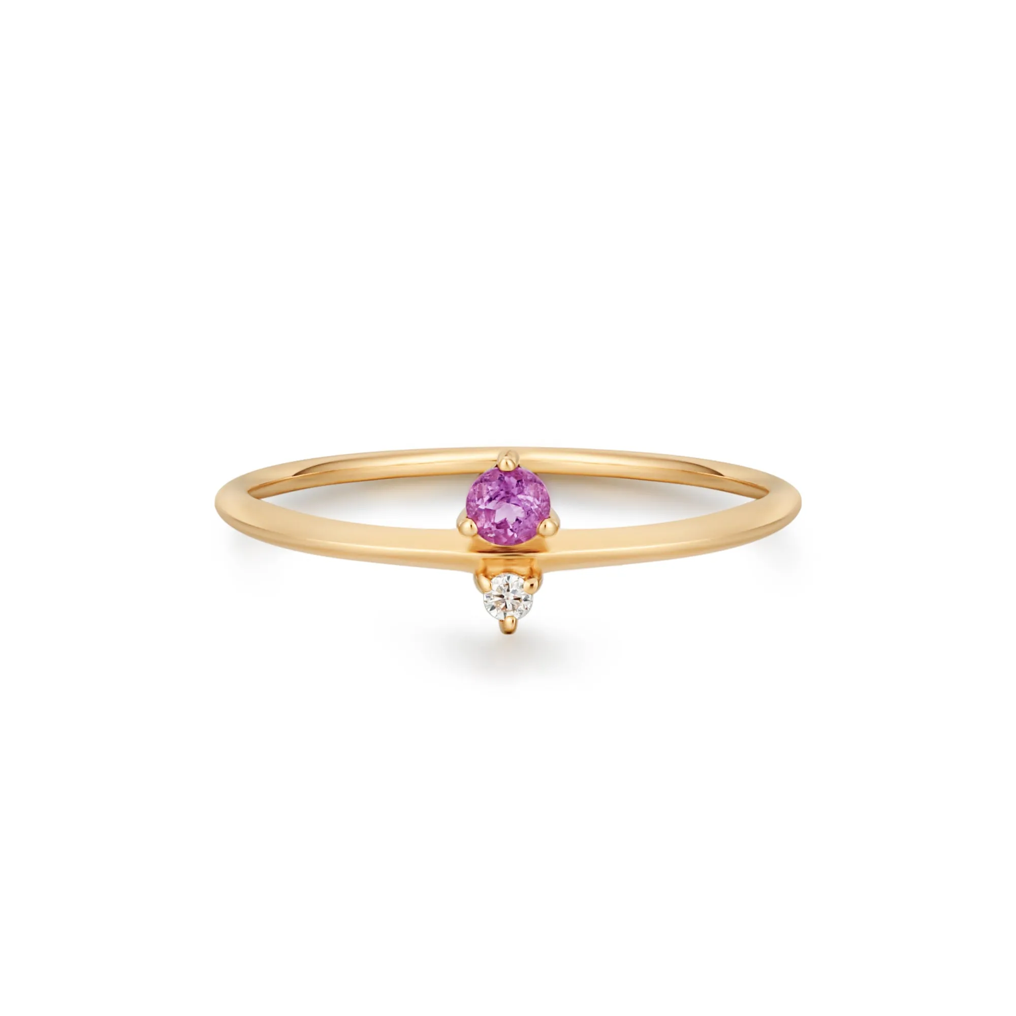 ELENA | Amethyst and Diamond Ring