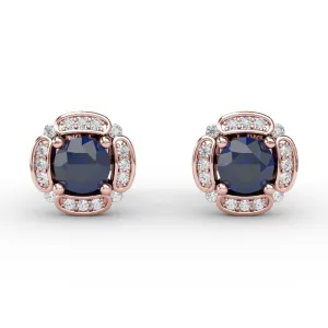 Fana Vintage Channel Setting Stud Earrings