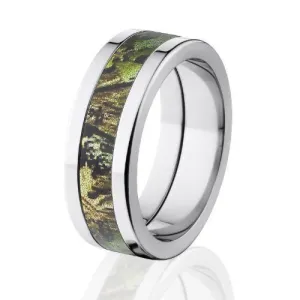 Flat Obsession Mossy Oak Camo Wedding Ring, Mossy Oak Camo Rings