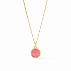 Fleur-de-Lis Solitaire Necklace Coral