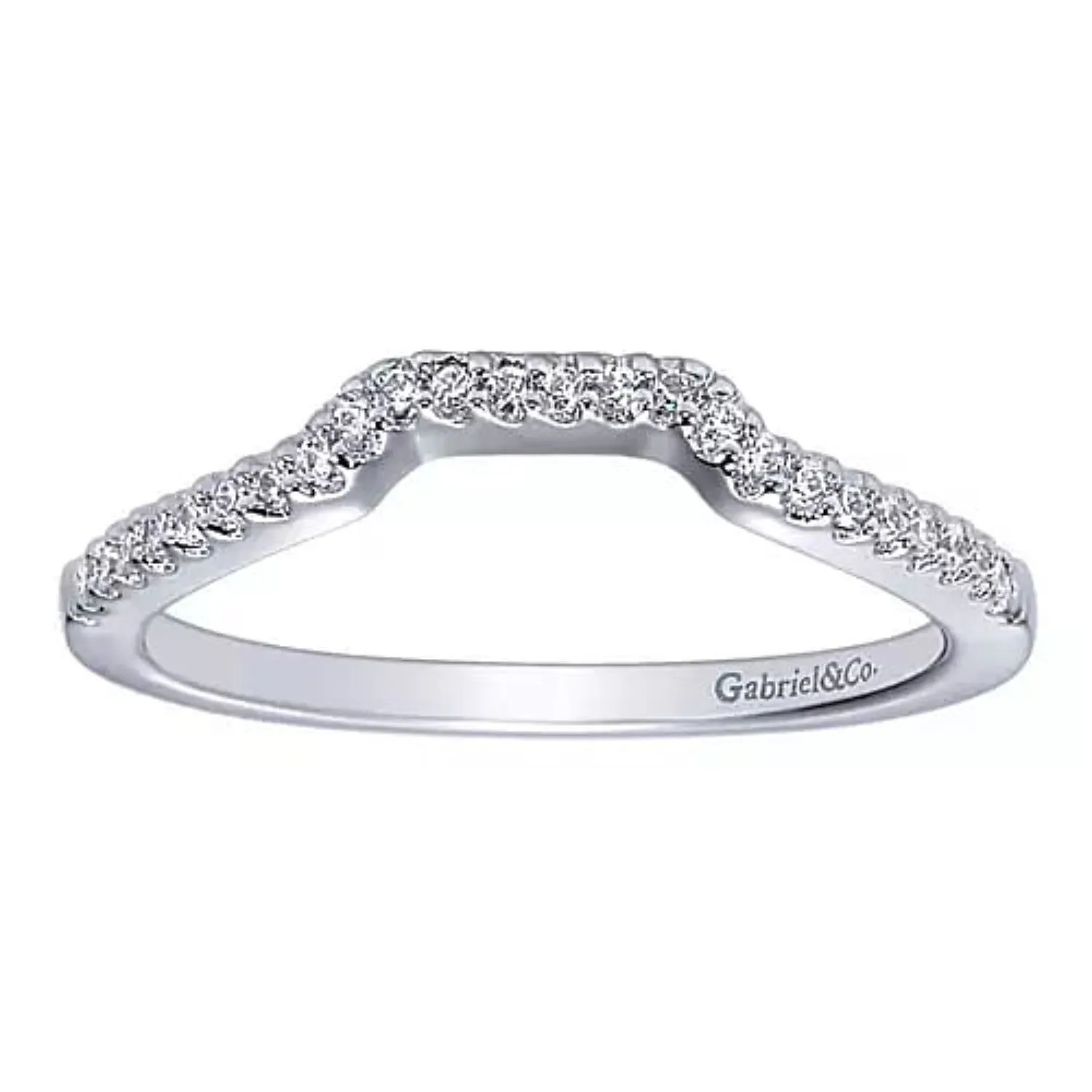 Gabriel & Co. Curved Diamond Wedding Band