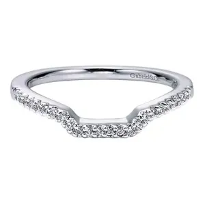 Gabriel & Co. Curved Diamond Wedding Band