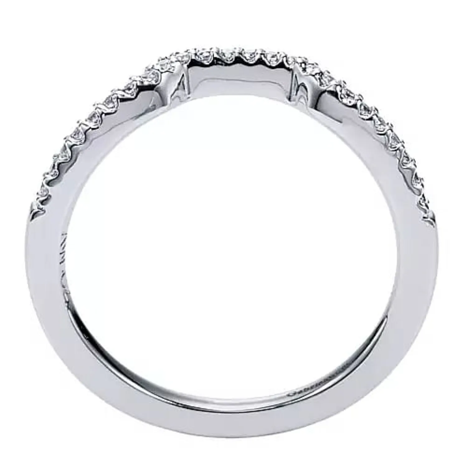 Gabriel & Co. Curved Diamond Wedding Band