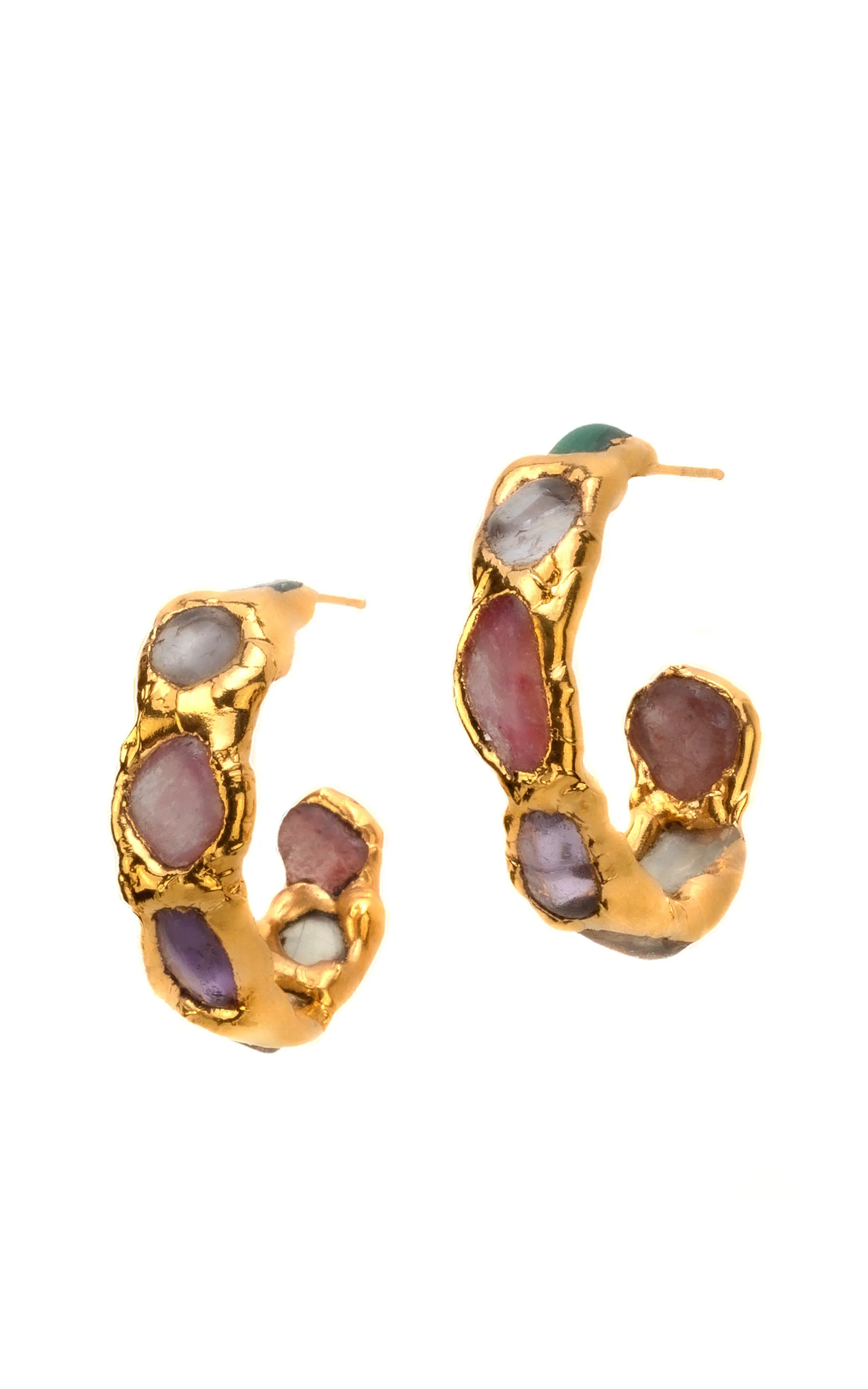 Gold Paraíso Gemstone Hoops