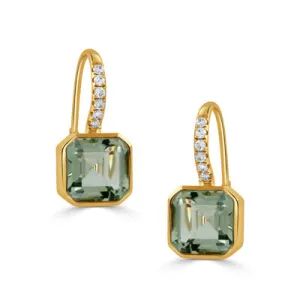 Green Amethyst Earrings