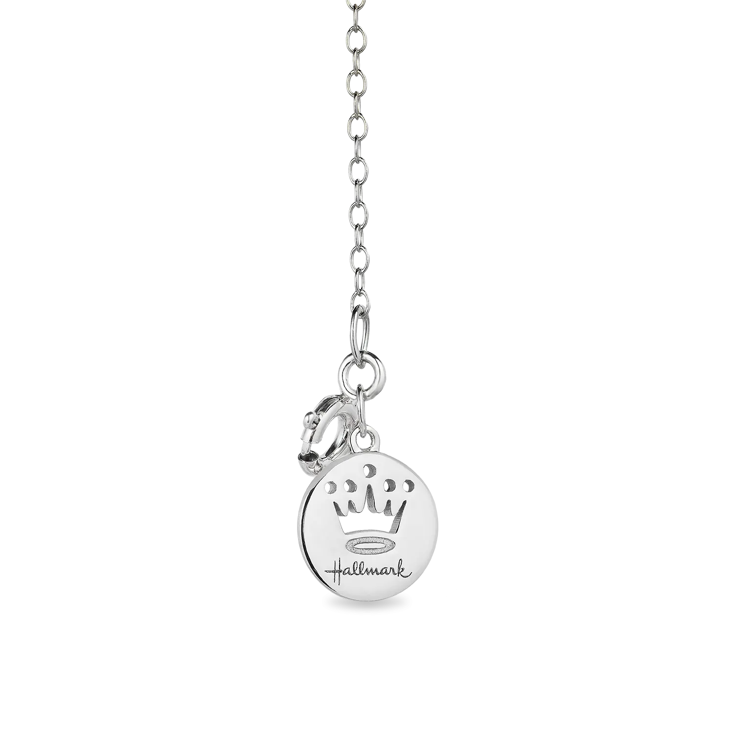 Hallmark Fine Jewelry February Flower of the Month Pendant in Sterling Silver with Amethyst and Diamond Accent