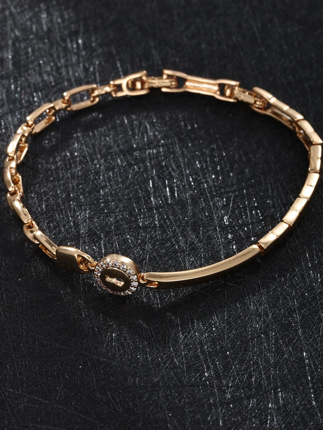 Jewelry Golden Lock Round Keyhole Fashion Stitching Bracelet European and American Fashion