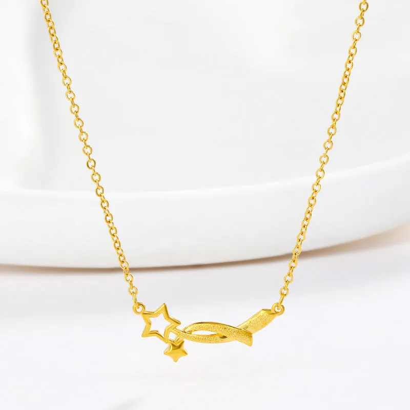 Jewelry New Meteor Necklace Female Niche Design  Fashion Temperament Star Clavicle Chain