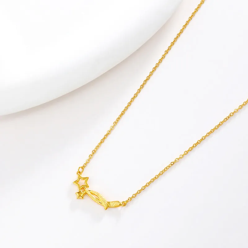 Jewelry New Meteor Necklace Female Niche Design  Fashion Temperament Star Clavicle Chain