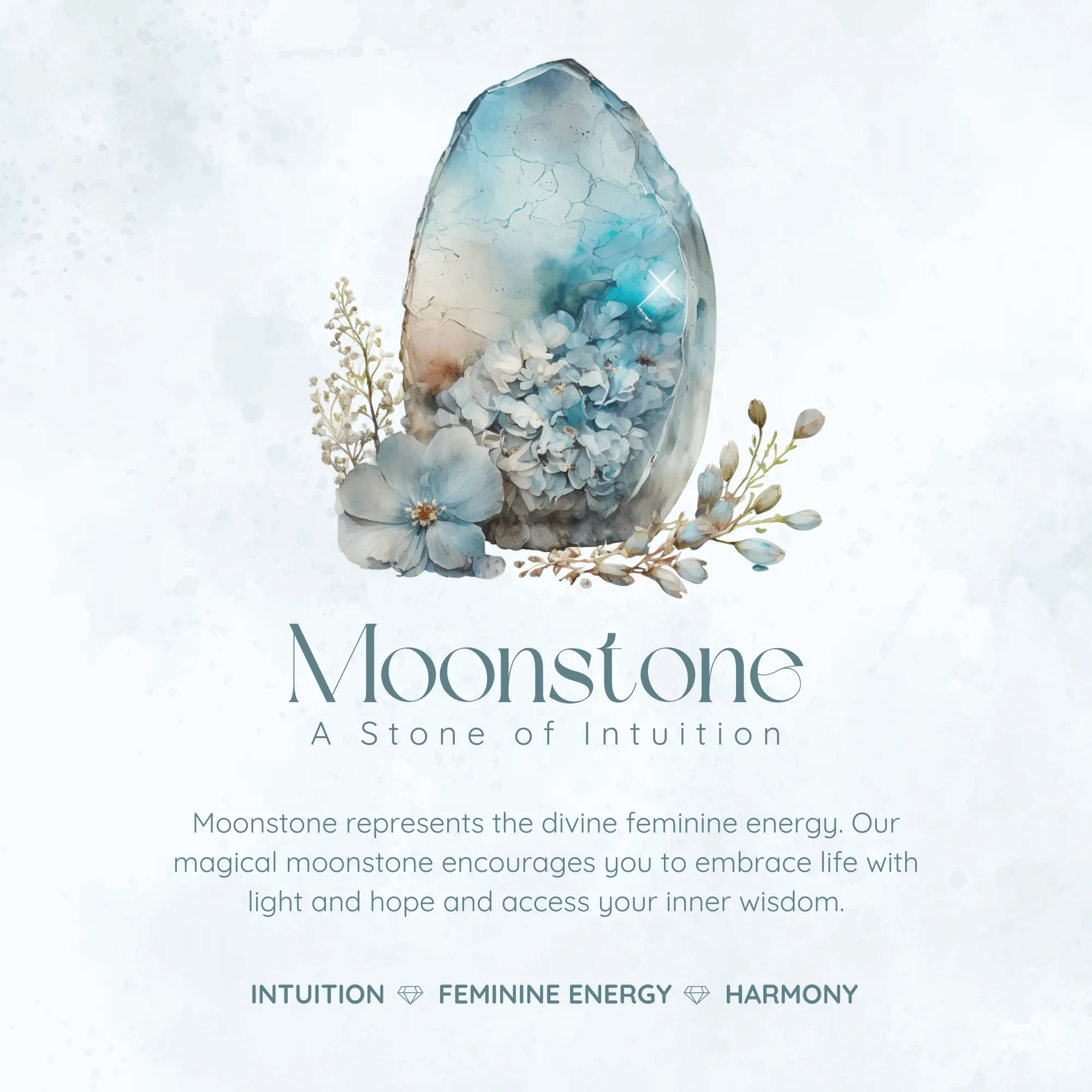 Laurel Grove Moss Agate Moonstone Ring©