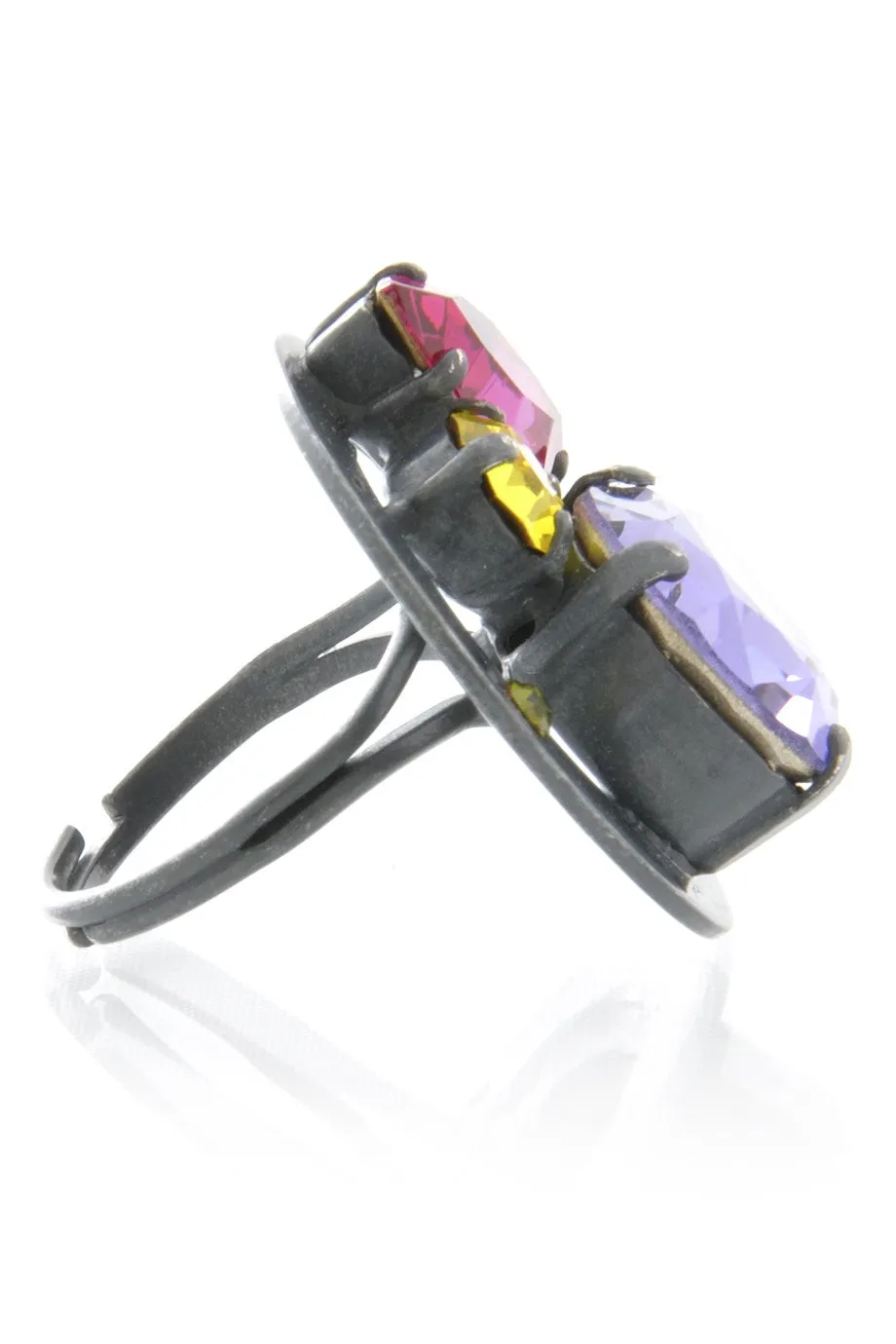 LK DESIGNS Multi Crystal Ring