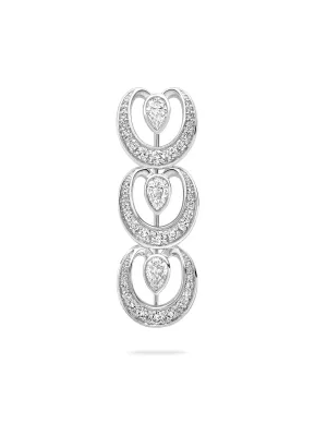 Lucky Platinum Diamond Horseshoe Stock Pin