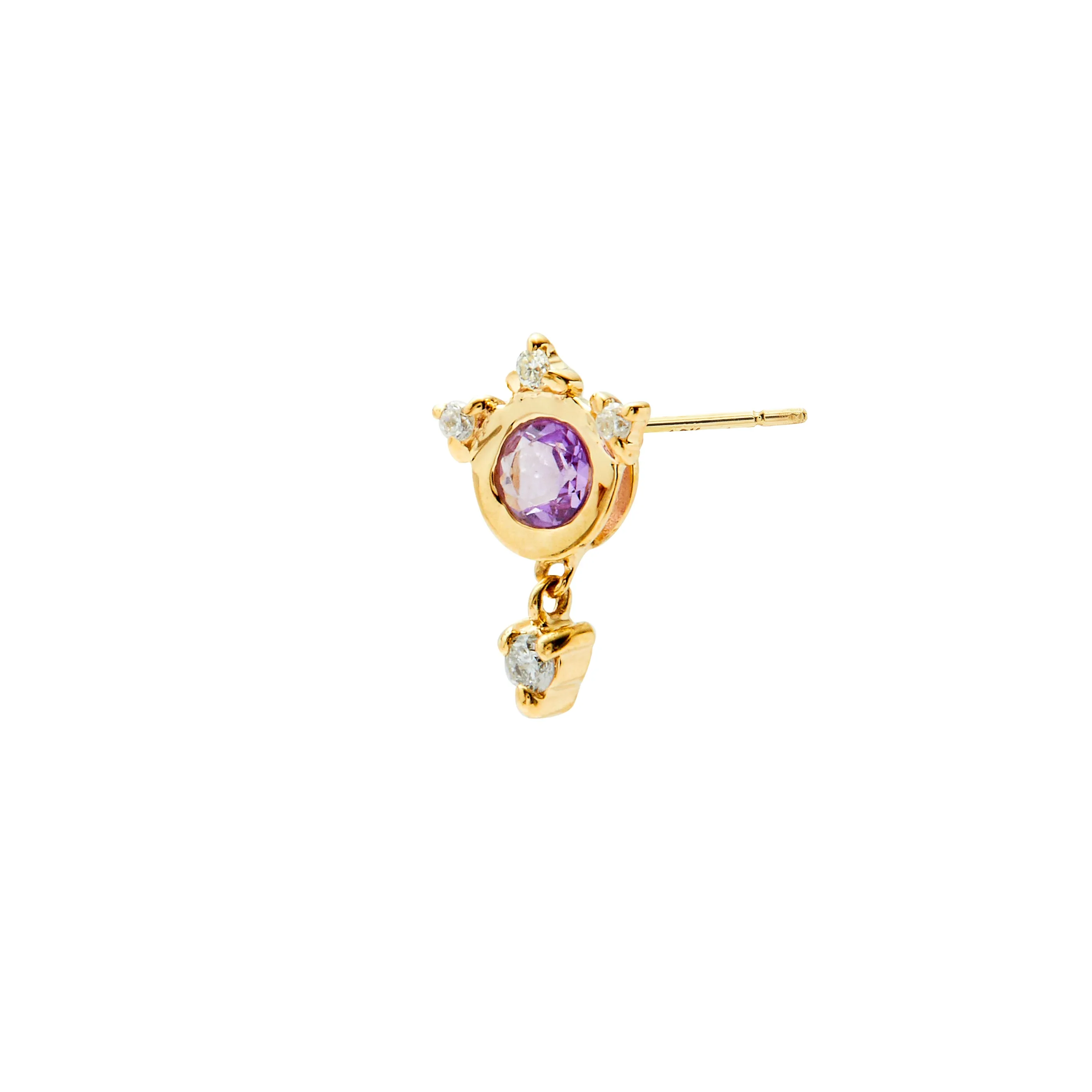 Majesty Stud In Amethyst