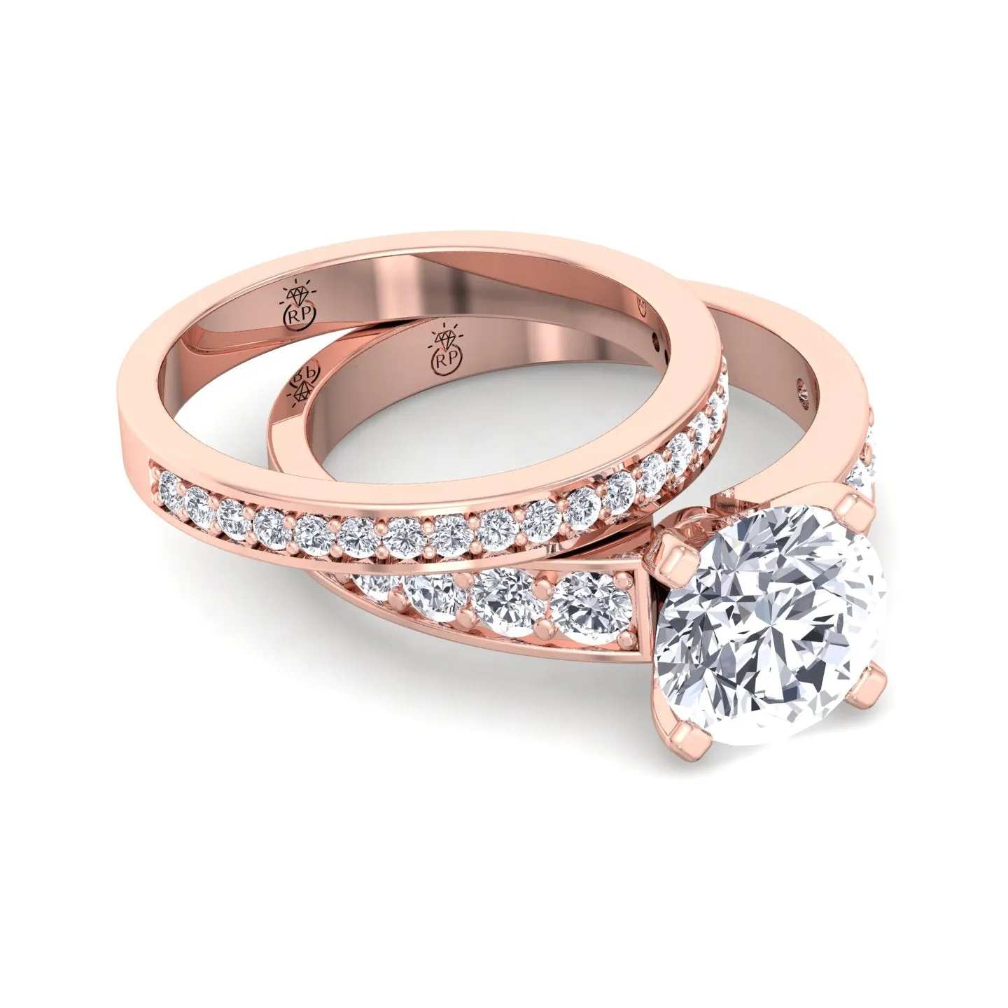 Marina - Channel Set Wedding Band (0.08 CT)