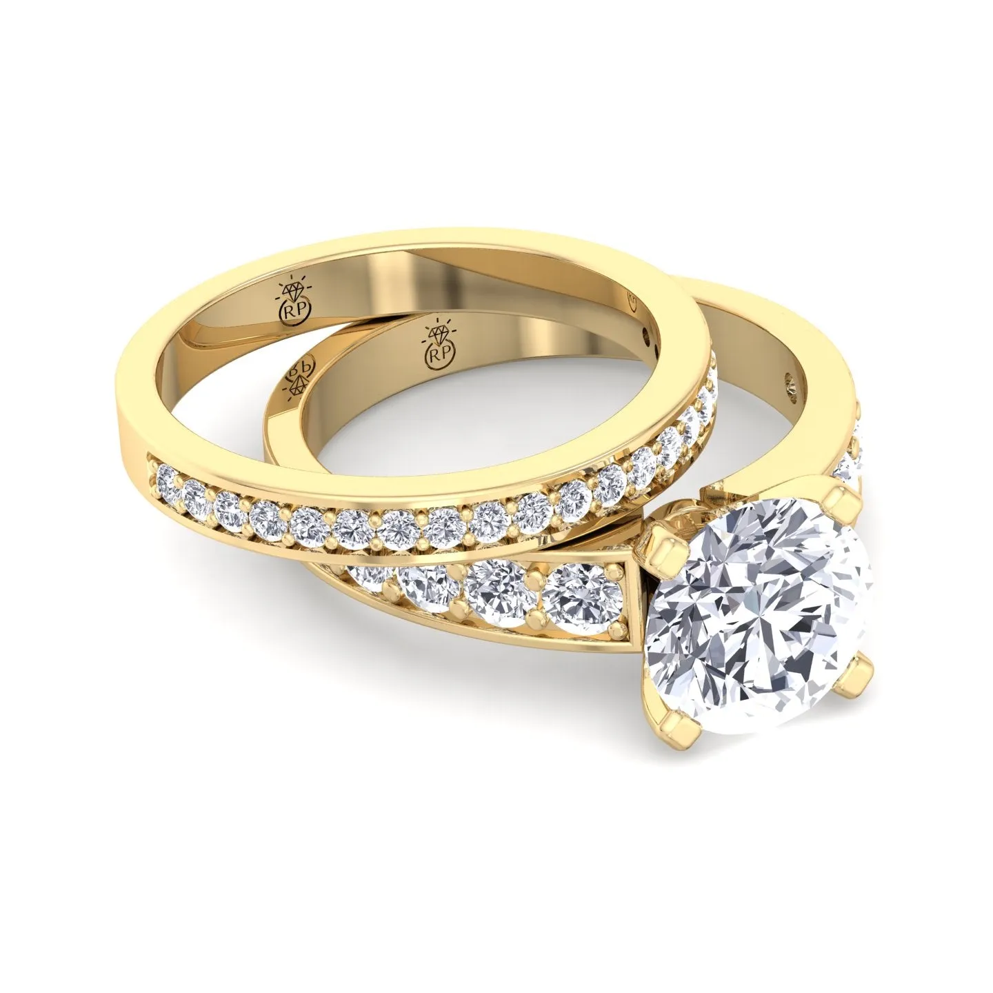 Marina - Channel Set Wedding Band (0.08 CT)