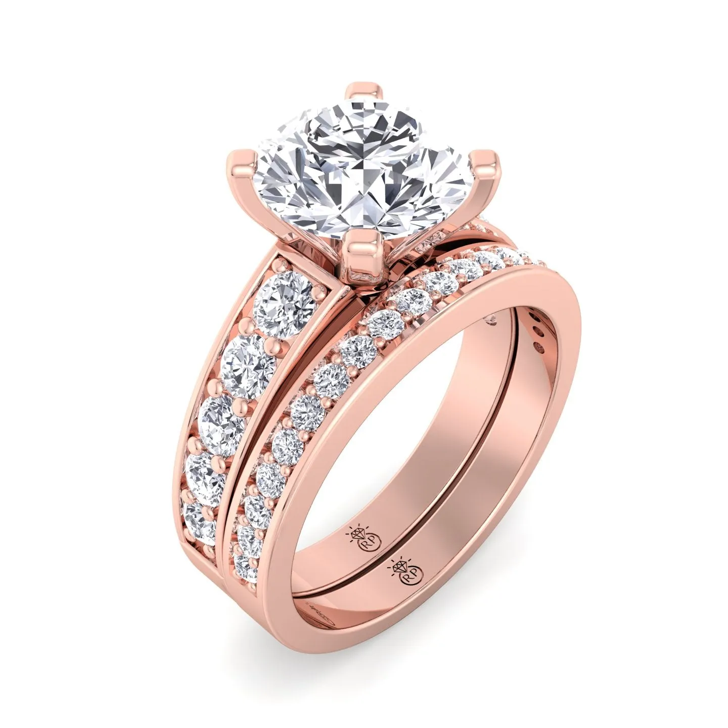 Marina - Channel Set Wedding Band (0.08 CT)