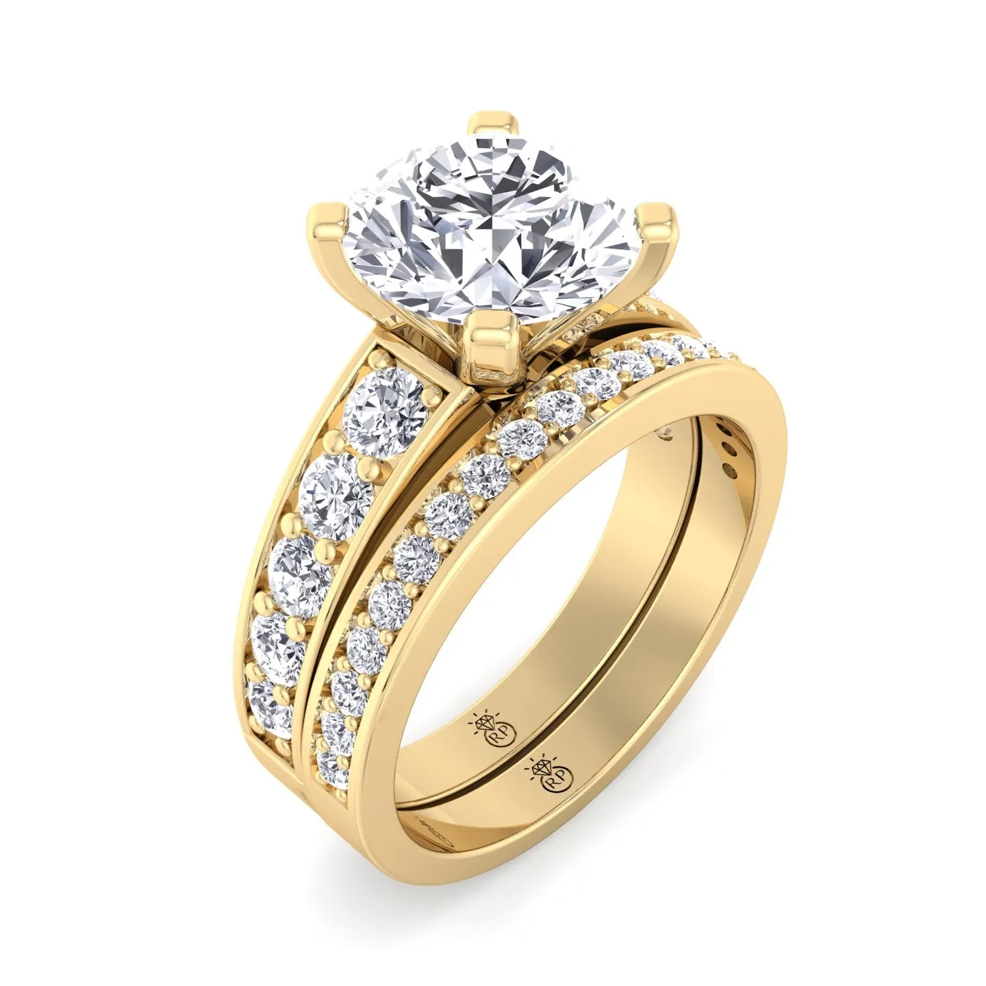 Marina - Channel Set Wedding Band (0.08 CT)