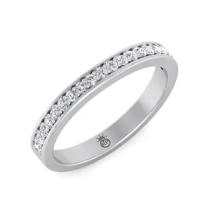 Marina - Channel Set Wedding Band (0.08 CT)