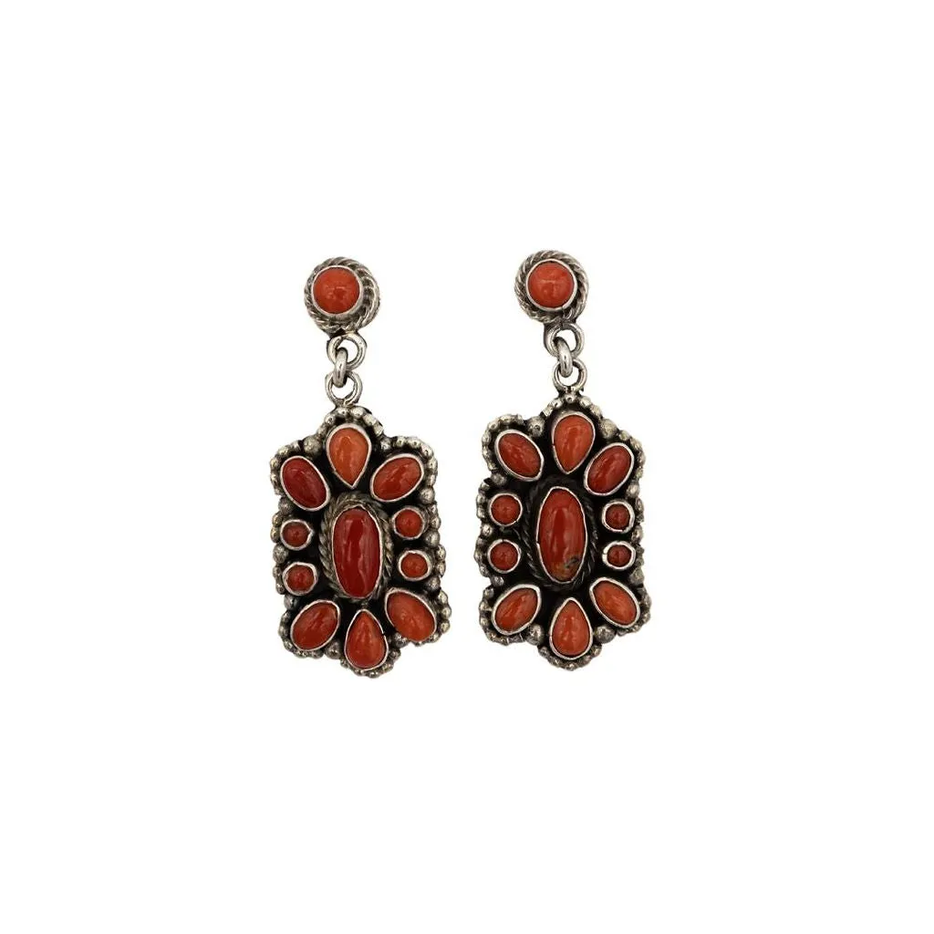 Mediterranean Coral Necklace and Earring Set