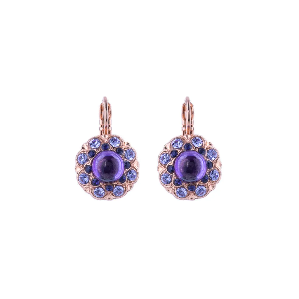 Medium Cluster Leverback Earrings in "Wildberry" *Preorder*