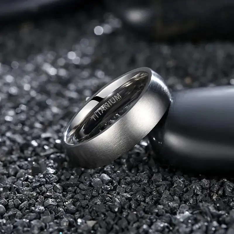 Men Minimalist Wedding Band Engagement Ring