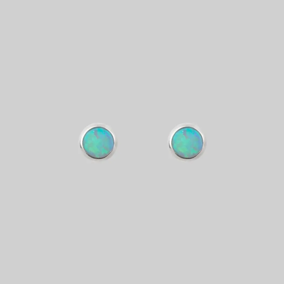 MERMAID TEARS. Blue Opal Earrings