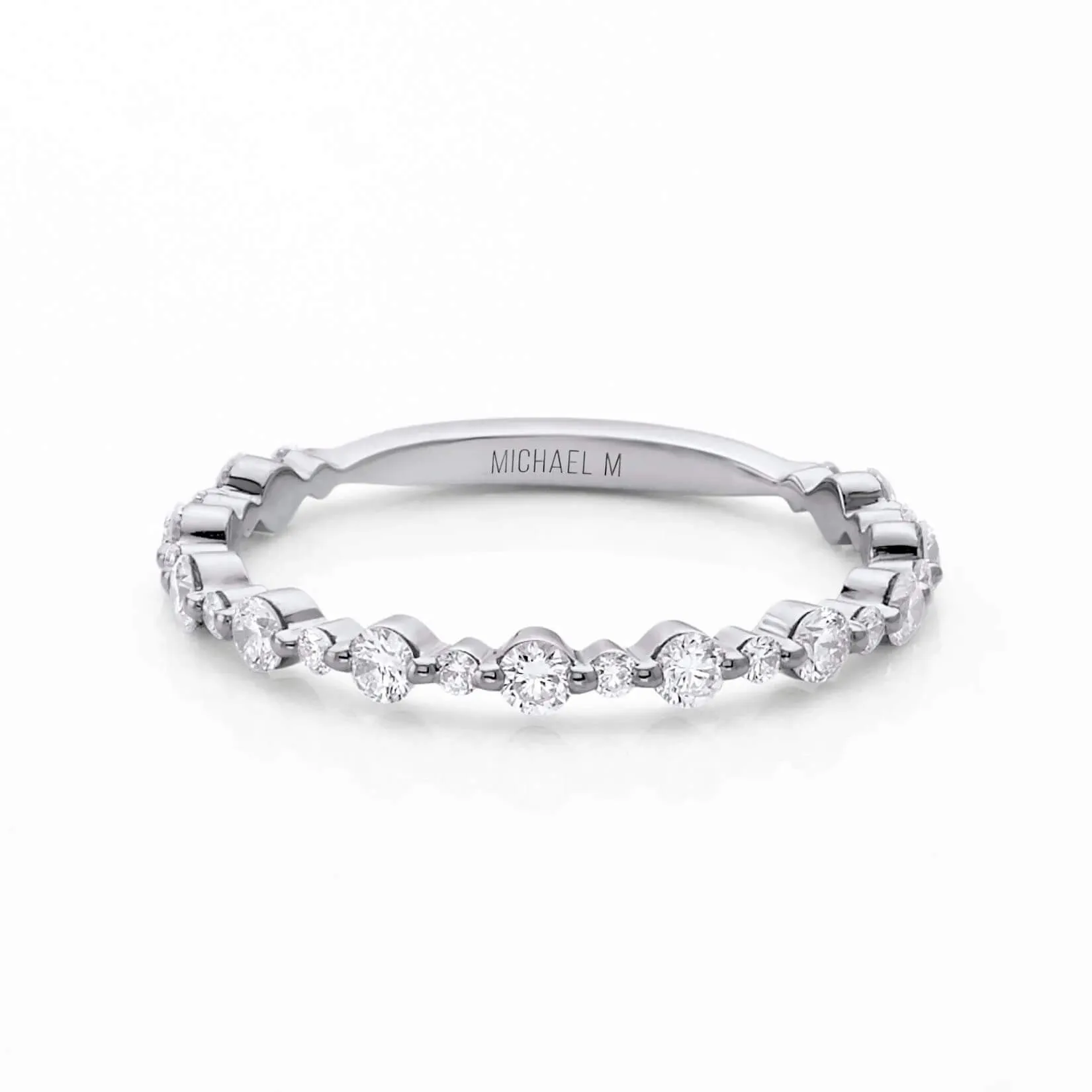 Michael M Halfway Diamond Wedding Band R803B