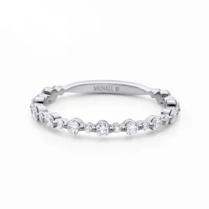 Michael M Halfway Diamond Wedding Band R803B