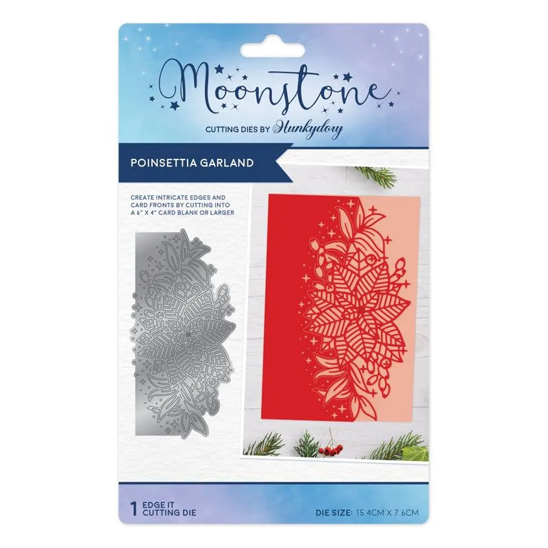 Moonstone Dies - Poinsettia Garland Edge It