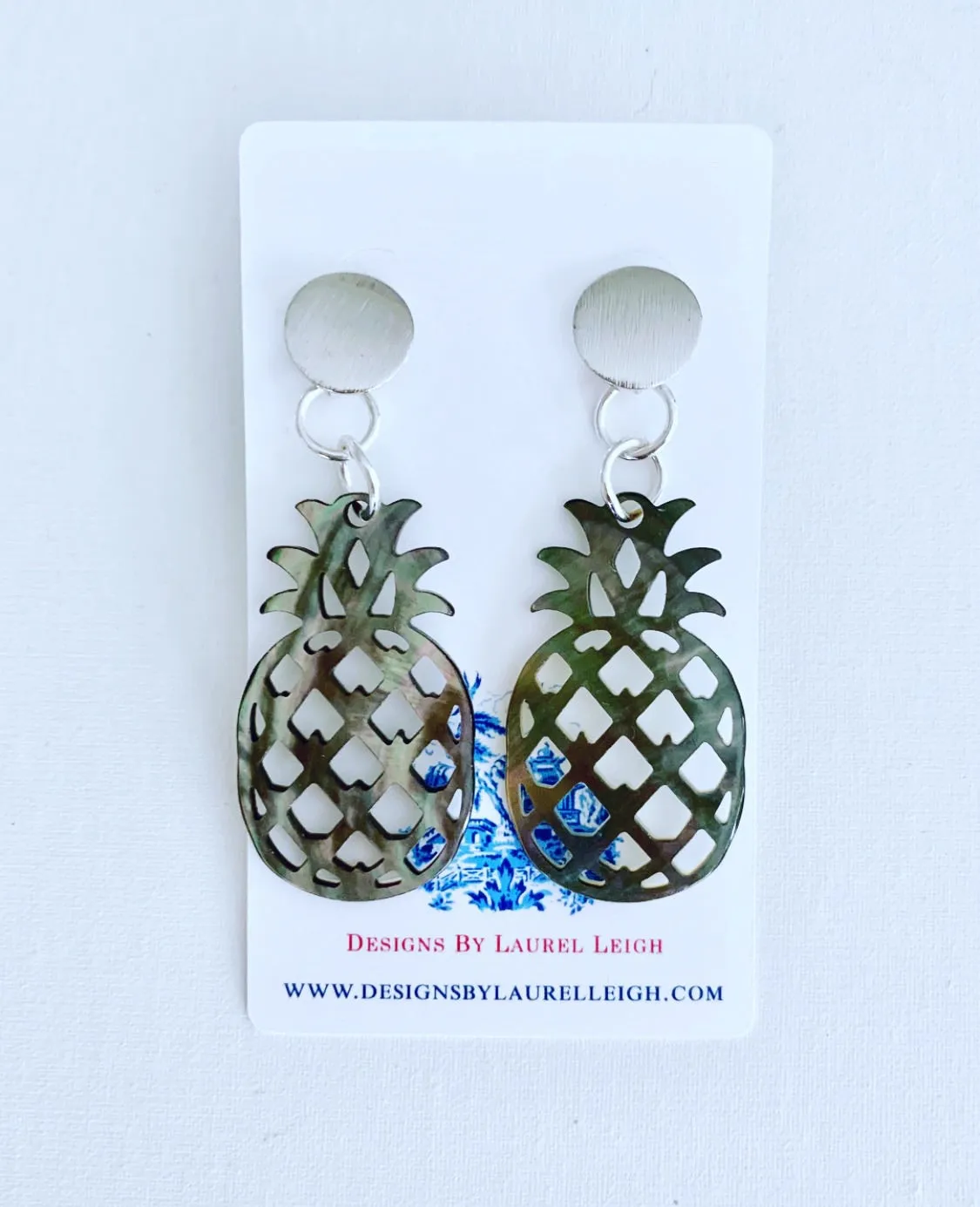 Mother of Pearl Pineapple Statement Earrings - Two Colors