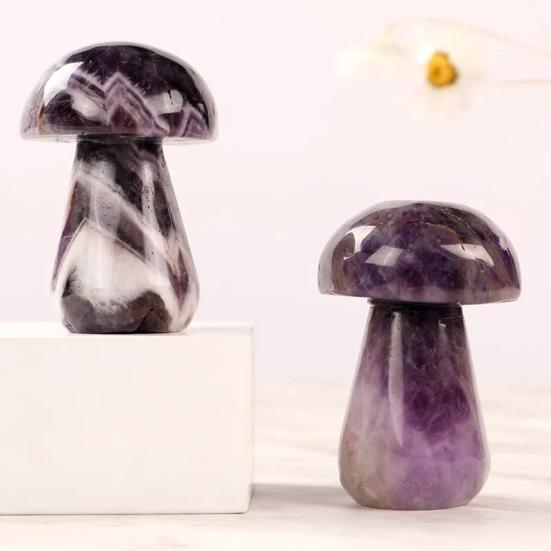 Mushroom Fantasy Amethyst Ornament