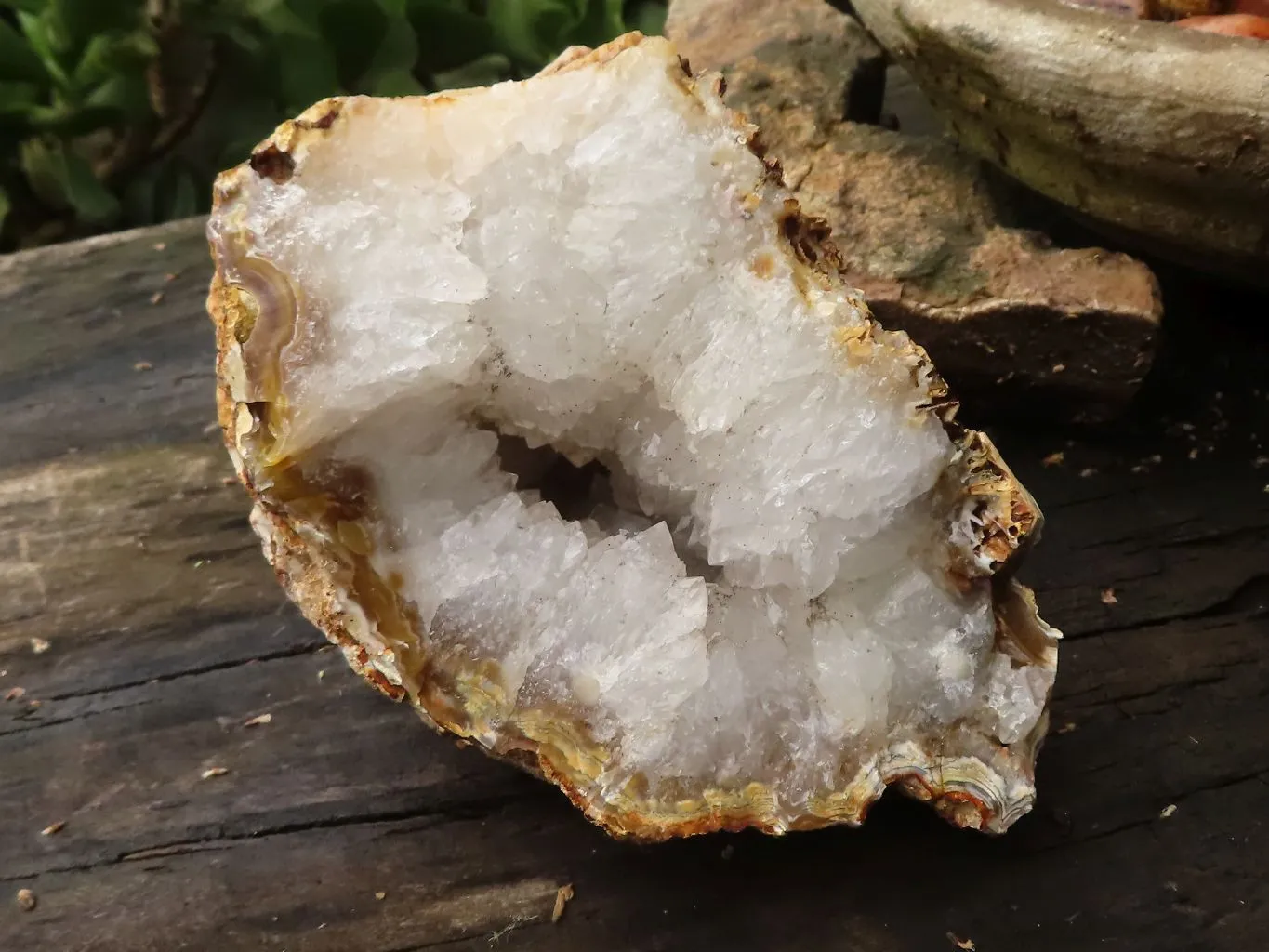 Natural Amethyst & Crystal Centered Geodes x 3 From Zululand, South Africa