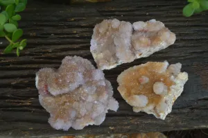 Natural Ametrine & Limonite Spirit Quartz Clusters  x 3 From Boekenhouthoek, South Africa