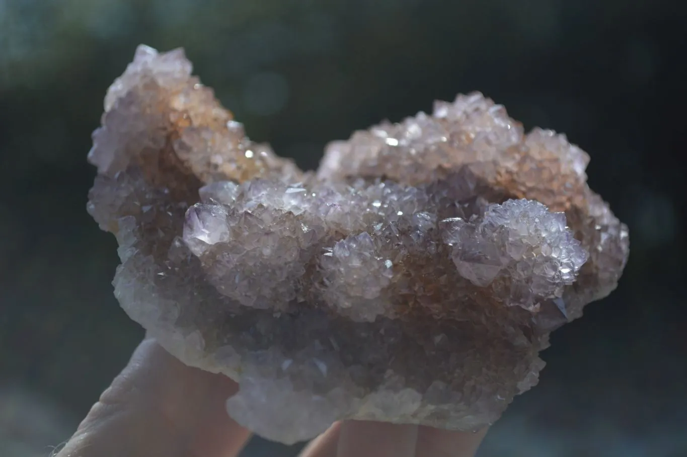 Natural Ametrine & Limonite Spirit Quartz Clusters  x 3 From Boekenhouthoek, South Africa