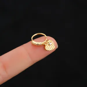 NR010 - Metal zircon pendant Nose Ring