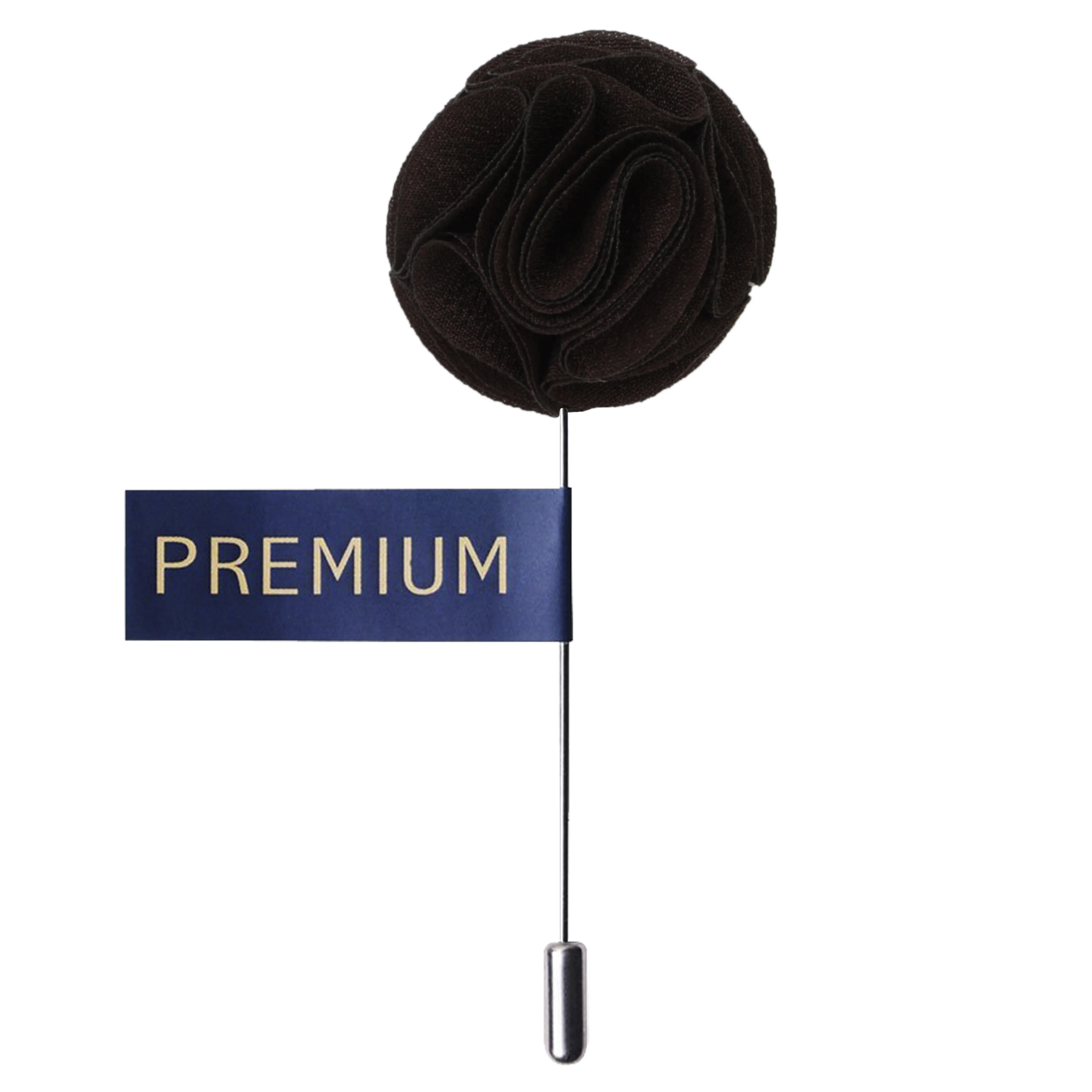 Peluche Floral Elegance Dark Brown Colored Brooch for Men