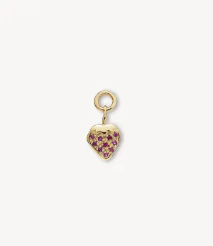 Pink Sapphire Strawberry Earring Charm