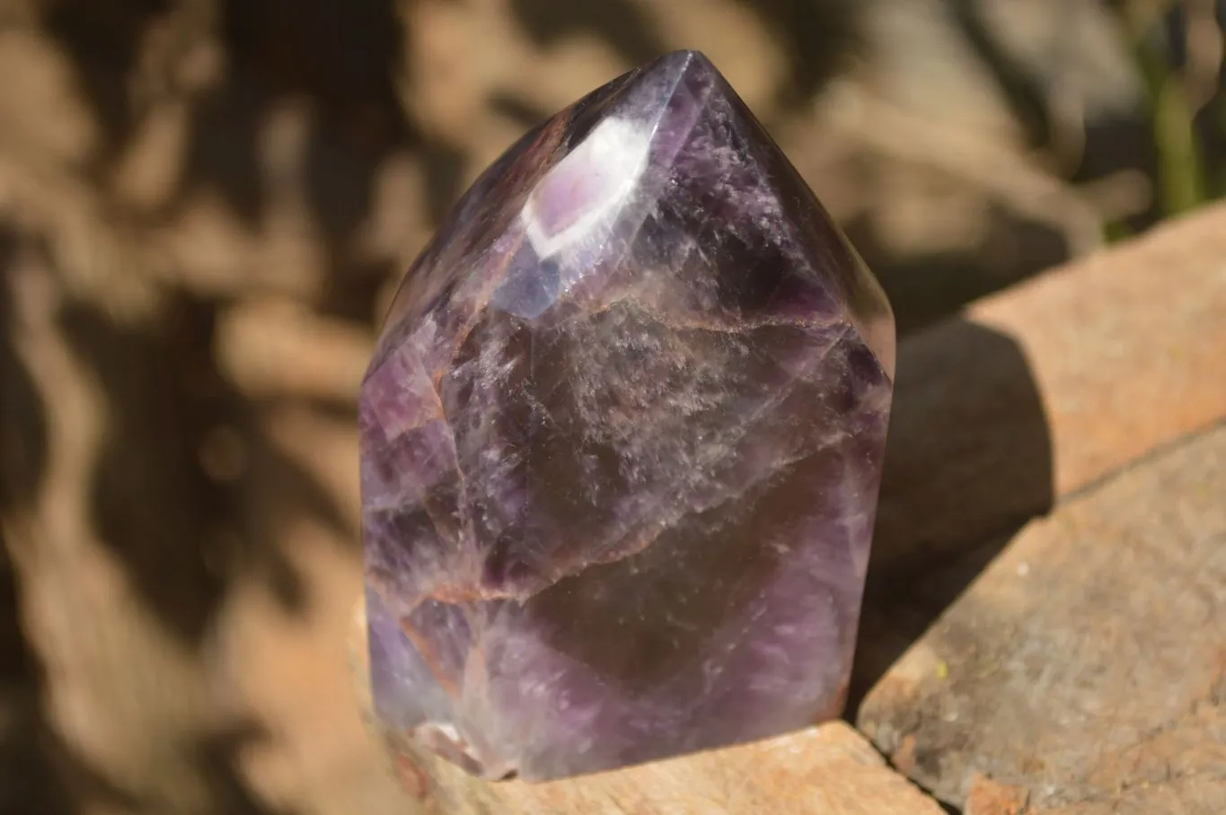 Polished  Dream Amethyst Points x 2 From Madagascar