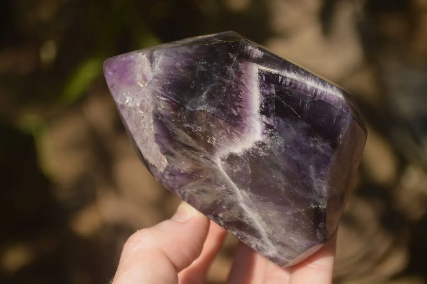 Polished  Dream Amethyst Points x 2 From Madagascar