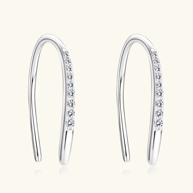 Premium Moissanite Pavé Threader Earrings